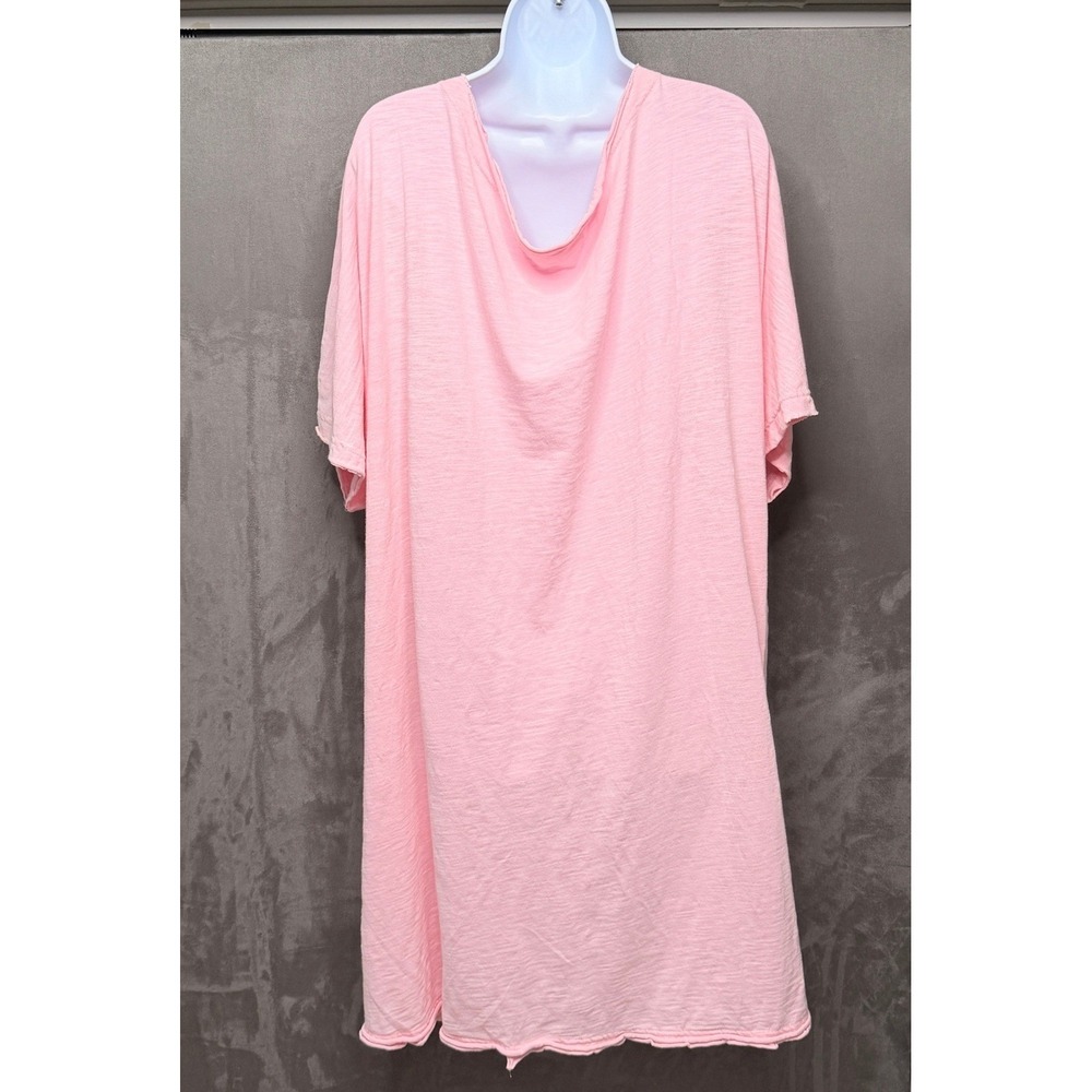 Bluevelvet Tunic Dress Womens S/M Pink Ruched Drawstring Slub Cotton - Picture 4 of 11